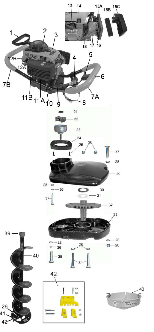 Jiffy PRO4 Gen 2 Ice Auger Parts